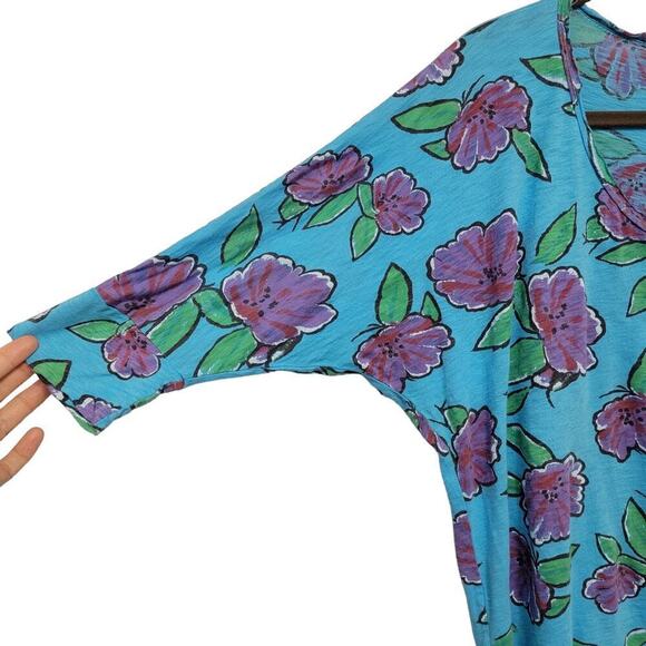 Fresh Produce Floral Print Top Art To Wear XS ALCHRST Made in USA 605 - Picture 4 of 11